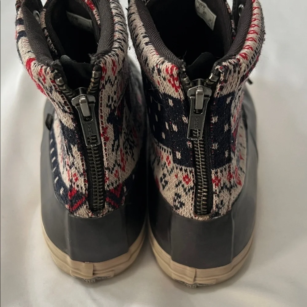 Vans RARE Hi-Top Winter Sweater Duck Rubber Sneakers - Picture 9 of 13